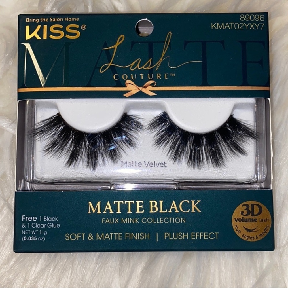 KISS Matte Black Faux Mink Lashes - Picture 1 of 4